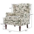 Patterned Upholstered Accent Chair for Living Room