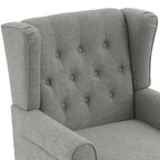 Button-Tufted Accent Chair Wingback Armchair - 38H