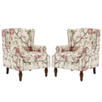 Traditional Nailhead Trim Armchair Accent Chairs Set of 2