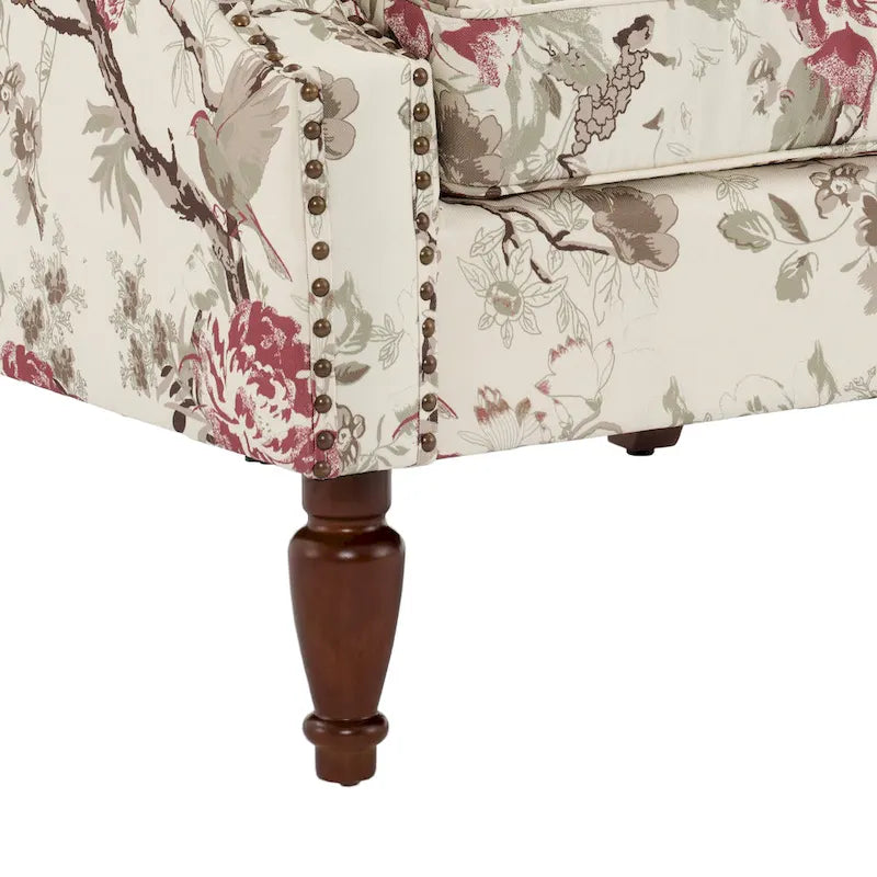 Traditional Nailhead Trim Armchair Accent Chairs Set of 2