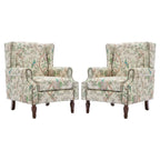 Traditional Nailhead Trim Armchair Accent Chairs Set of 2