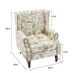 Traditional Nailhead Trim Armchair Accent Chairs Set of 2