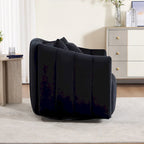 Moderne draaibare fluwelen accentstoel, fauteuil met kussens