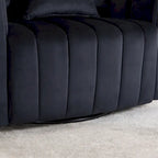 Moderne draaibare fluwelen accentstoel, fauteuil met kussens