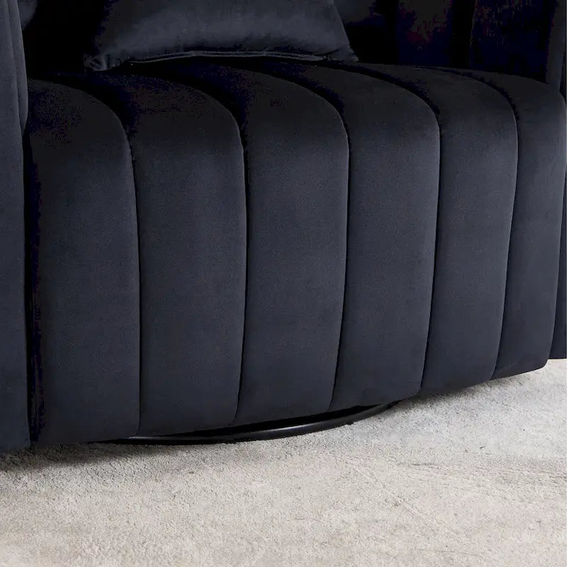 Moderne draaibare fluwelen accentstoel, fauteuil met kussens