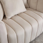 Moderne draaibare fluwelen accentstoel, fauteuil met kussens