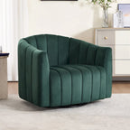 Moderne draaibare fluwelen accentstoel, fauteuil met kussens