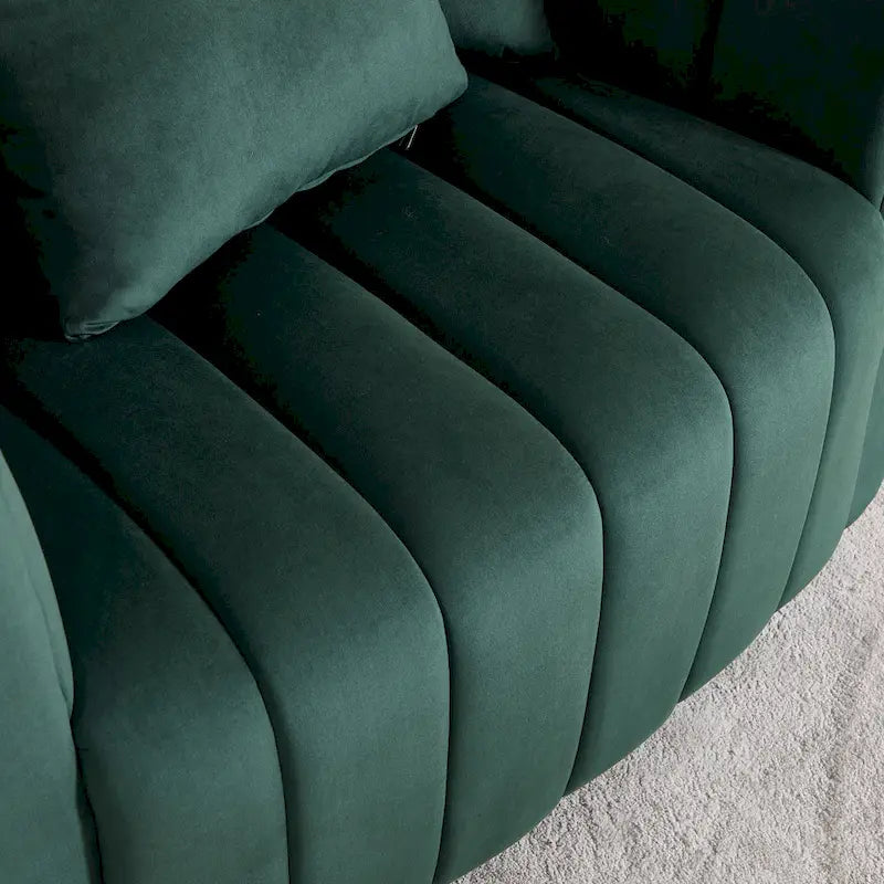 Moderne draaibare fluwelen accentstoel, fauteuil met kussens