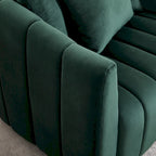 Moderne draaibare fluwelen accentstoel, fauteuil met kussens