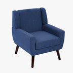 Gestoffeerde fauteuil met brede rugleuning, accentstoel