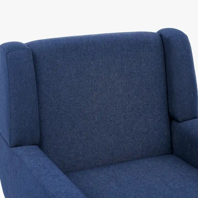 Gestoffeerde fauteuil met brede rugleuning, accentstoel