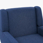 Gestoffeerde fauteuil met brede rugleuning, accentstoel