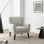 Gestoffeerde fauteuil met brede rugleuning, accentstoel