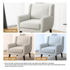 Gestoffeerde fauteuil met brede rugleuning, accentstoel
