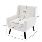 Gestoffeerde fauteuil met brede rugleuning, accentstoel