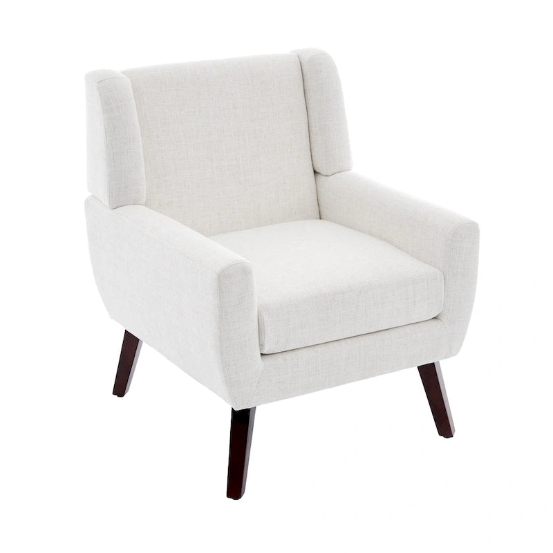 Gestoffeerde fauteuil met brede rugleuning, accentstoel