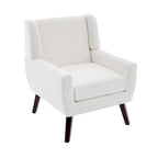 Gestoffeerde fauteuil met brede rugleuning, accentstoel