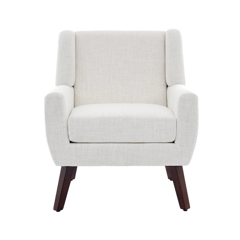 Gestoffeerde fauteuil met brede rugleuning, accentstoel