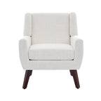 Gestoffeerde fauteuil met brede rugleuning, accentstoel