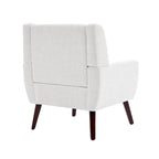 Gestoffeerde fauteuil met brede rugleuning, accentstoel