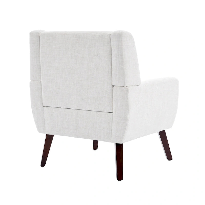 Gestoffeerde fauteuil met brede rugleuning, accentstoel