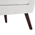 Gestoffeerde fauteuil met brede rugleuning, accentstoel