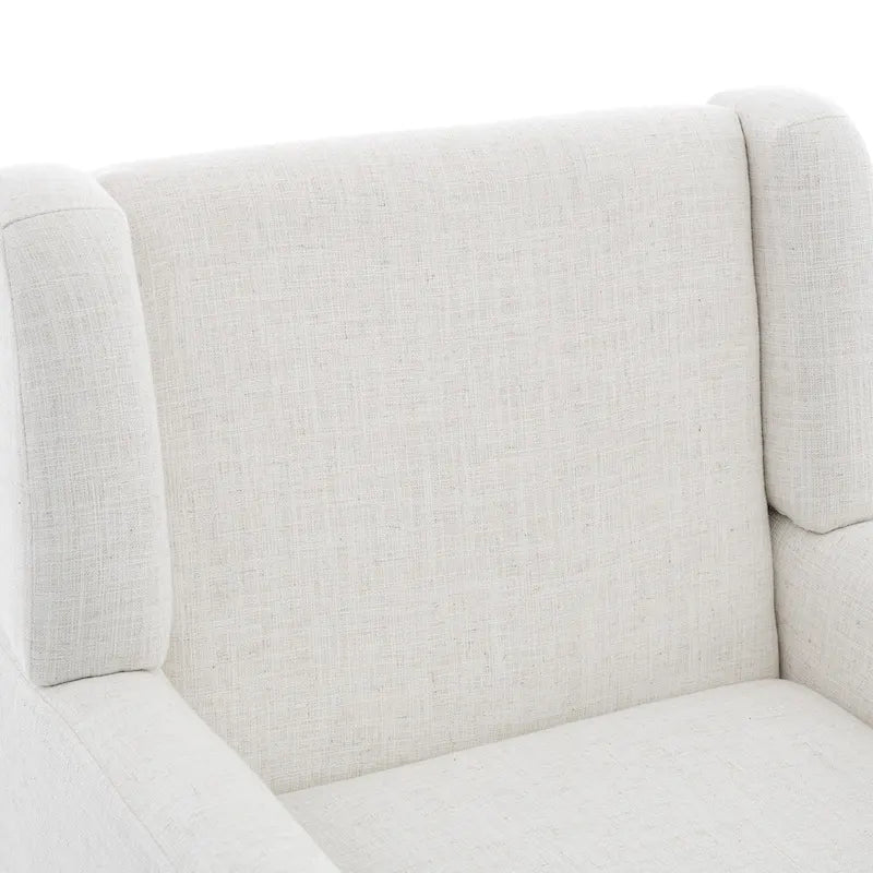 Gestoffeerde fauteuil met brede rugleuning, accentstoel