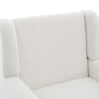 Gestoffeerde fauteuil met brede rugleuning, accentstoel