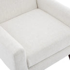 Gestoffeerde fauteuil met brede rugleuning, accentstoel
