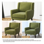 Gestoffeerde fauteuil met brede rugleuning, accentstoel