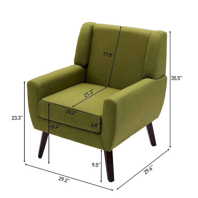 Gestoffeerde fauteuil met brede rugleuning, accentstoel