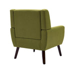 Gestoffeerde fauteuil met brede rugleuning, accentstoel