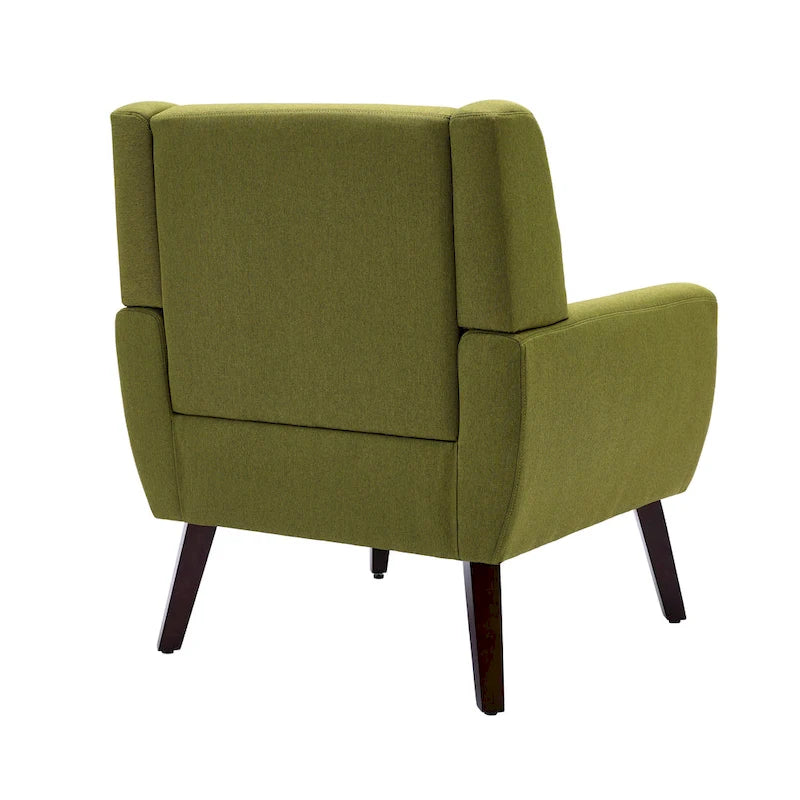Gestoffeerde fauteuil met brede rugleuning, accentstoel