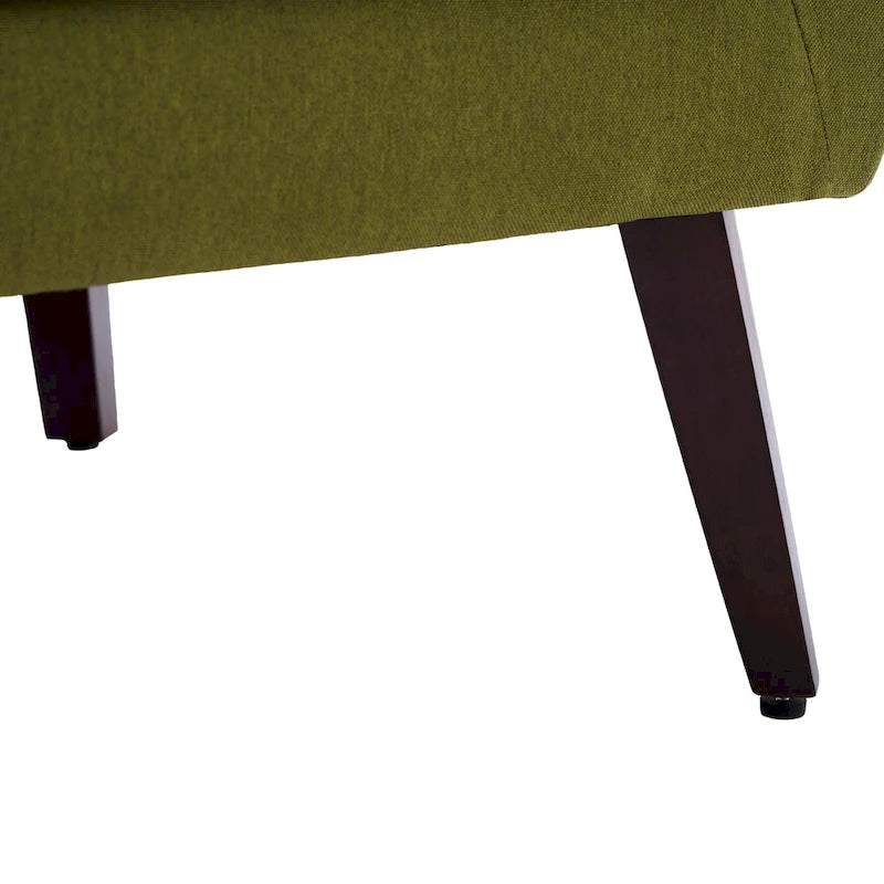 Gestoffeerde fauteuil met brede rugleuning, accentstoel