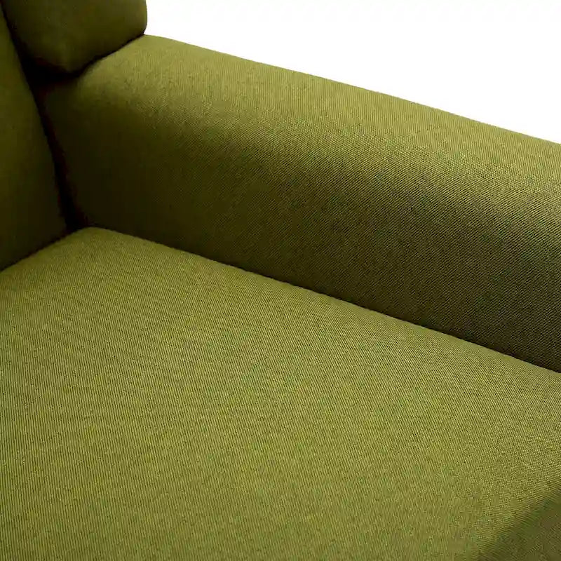 Gestoffeerde fauteuil met brede rugleuning, accentstoel