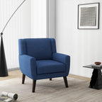 Gestoffeerde fauteuil met brede rugleuning, accentstoel