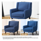 Gestoffeerde fauteuil met brede rugleuning, accentstoel