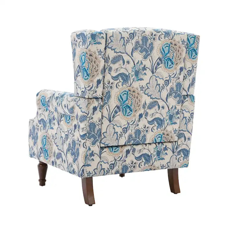Set of 2 Patterned Upholstered Accent Chair for Living Room