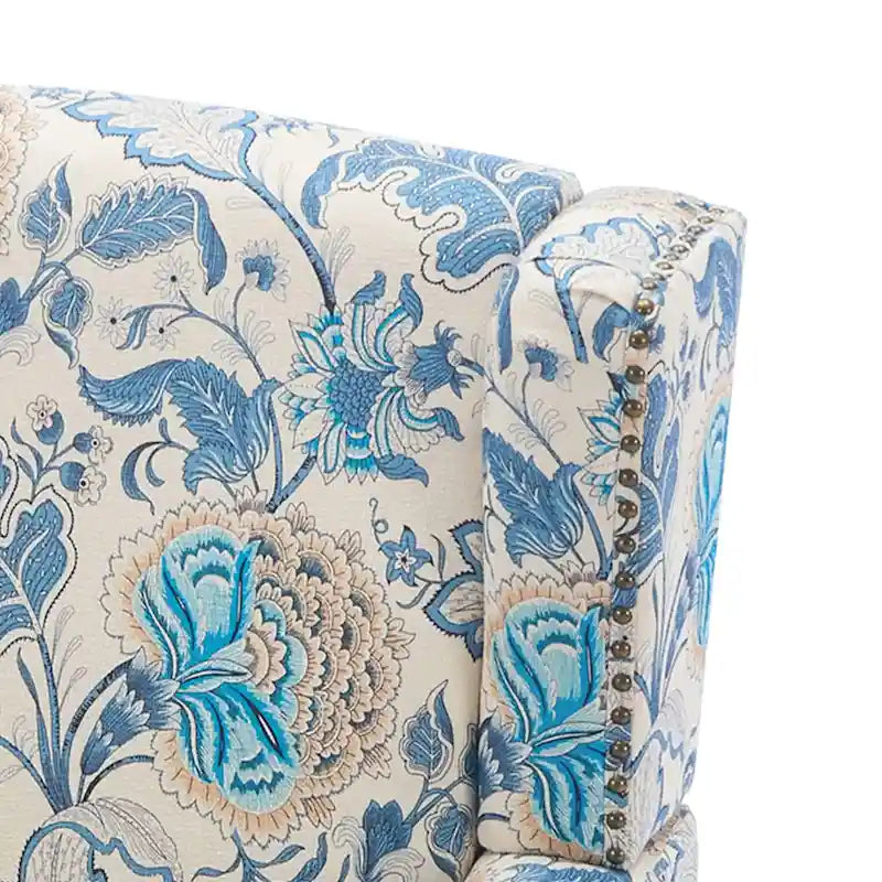 Set of 2 Patterned Upholstered Accent Chair for Living Room