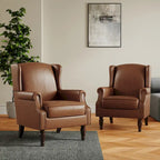 Set of 2 Patterned Upholstered Accent Chair for Living Room