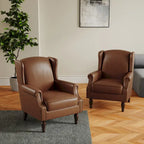 Set of 2 Patterned Upholstered Accent Chair for Living Room