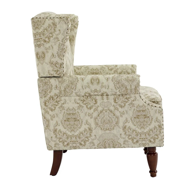 Set of 2 Patterned Upholstered Accent Chair for Living Room