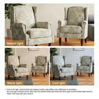 Set of 2 Patterned Upholstered Accent Chair for Living Room