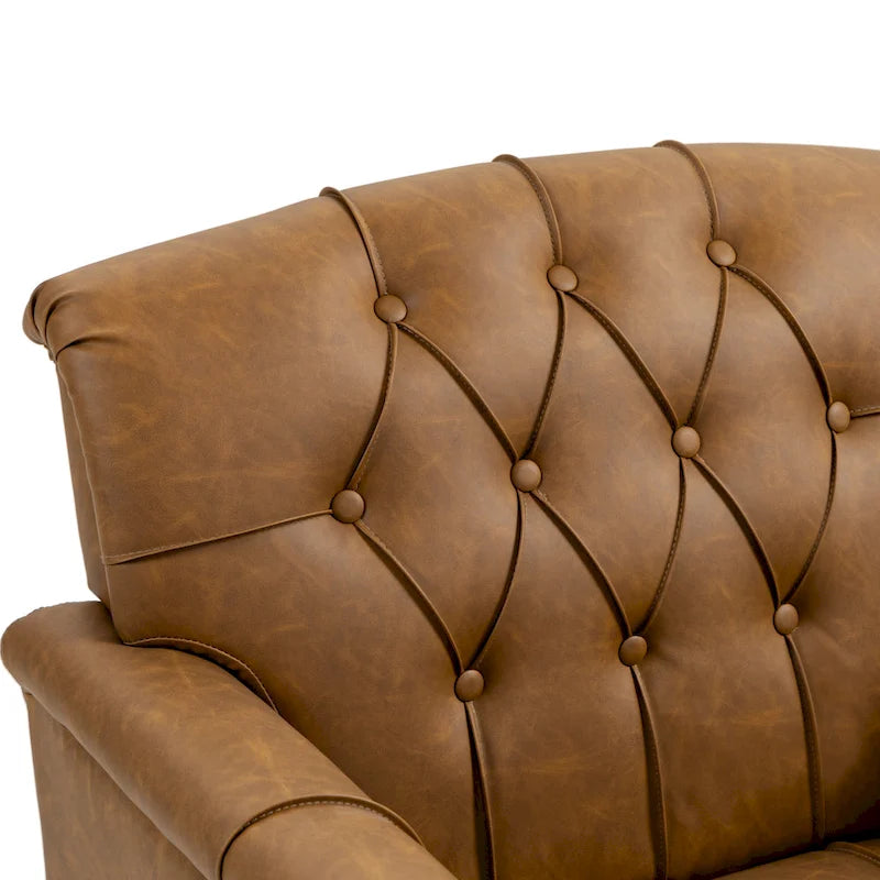 Çivi Başlığı Detaylı Modern Kapitoneli Vurgulu Koltuk, 2'li Set