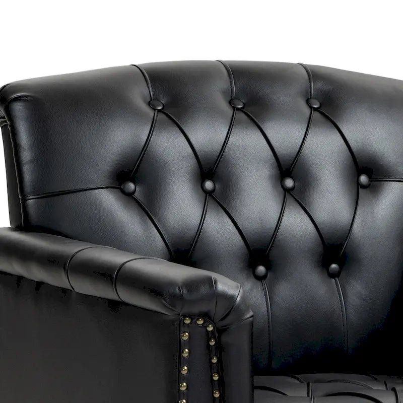 Çivi Başlığı Detaylı Modern Kapitoneli Vurgulu Koltuk, 2'li Set