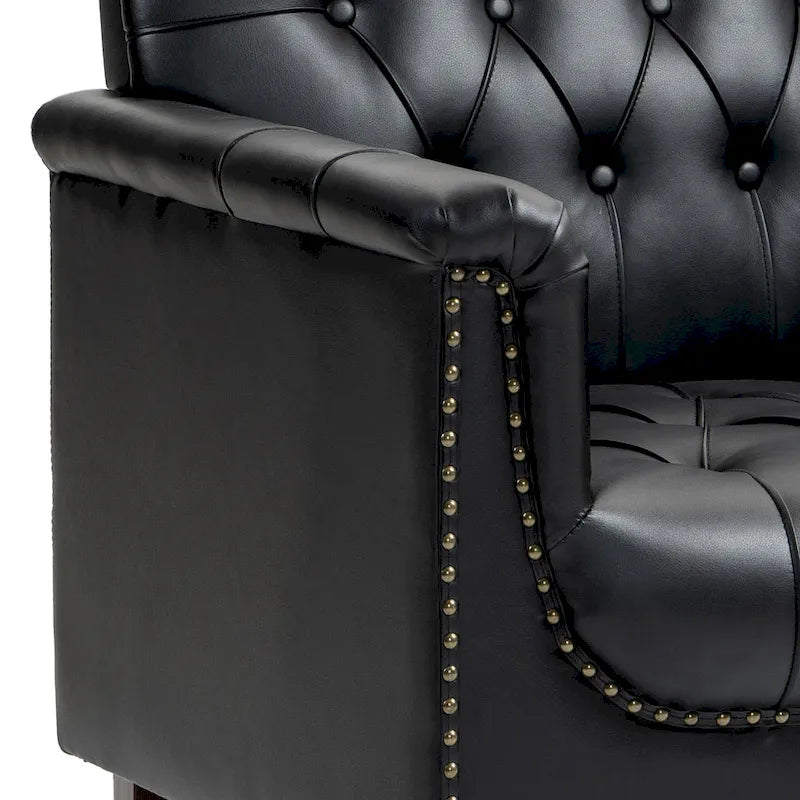 Çivi Başlığı Detaylı Modern Kapitoneli Vurgulu Koltuk, 2'li Set