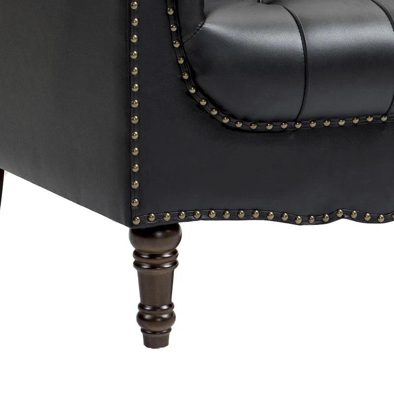 Çivi Başlığı Detaylı Modern Kapitoneli Vurgulu Koltuk, 2'li Set