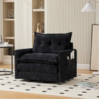 GALDWIN Chenille Upholstered 360Degree Swivel Mid Century Modern Arm Chair for Living Room