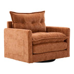 GALDWIN Chenille Upholstered 360Degree Swivel Mid Century Modern Arm Chair for Living Room