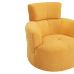 Polyester Barrel Swivel Chair with 360 Rotation, and Adjustable Headrest & Berber Fleece Upholstery - 320lb Capacity
